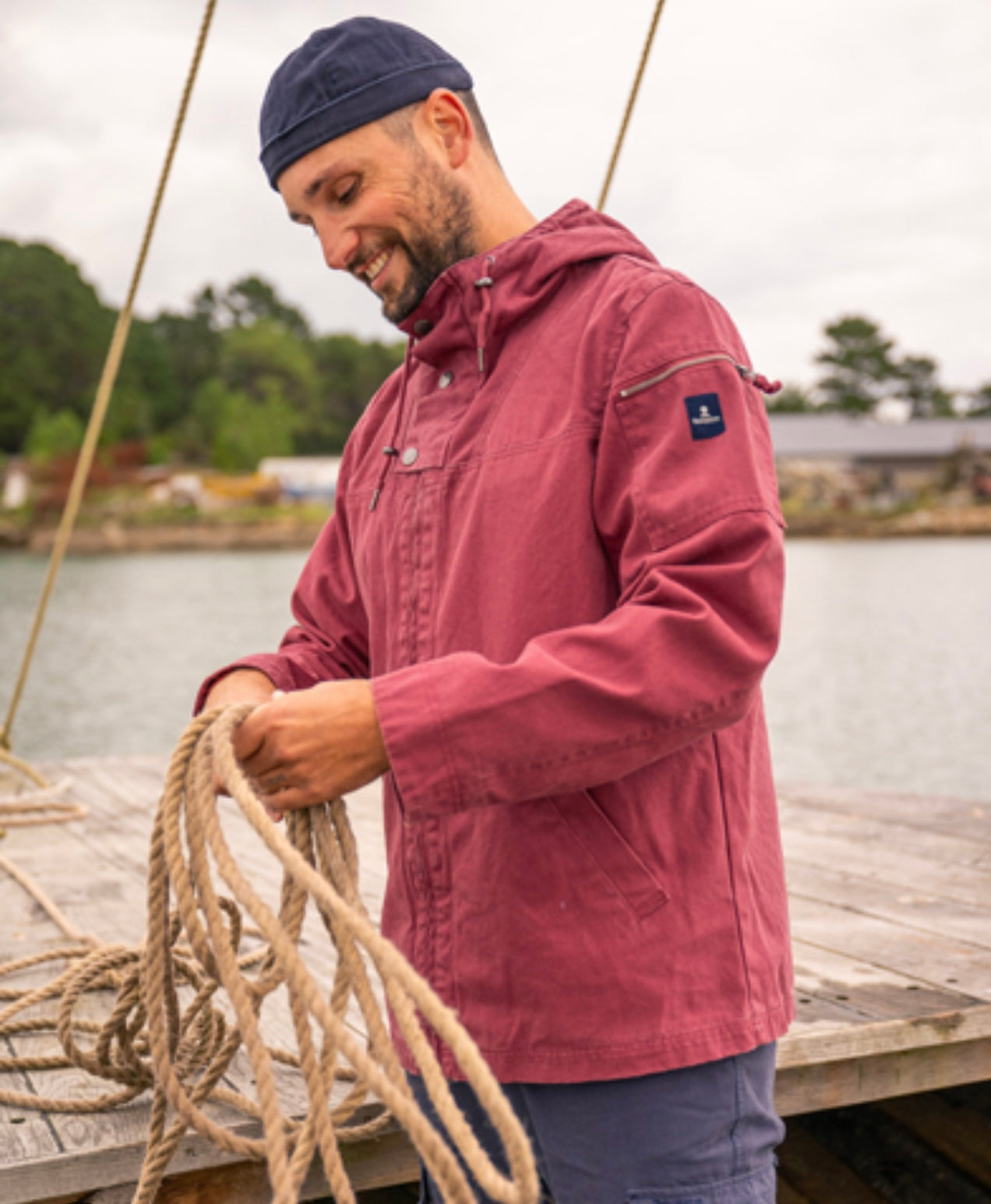 Full Zip Cotton Canvas Smock.